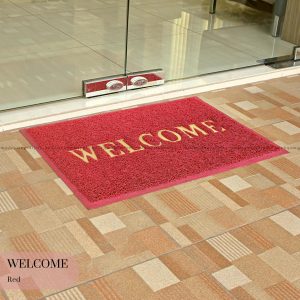 Ứng-dụng-thảm-chùi-chân-chống-trượt-Welcome-màu-đỏ