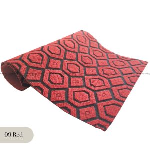 Thảm-nỉ-hoa-văn-tổ-ong-màu-đỏ-Jacquard