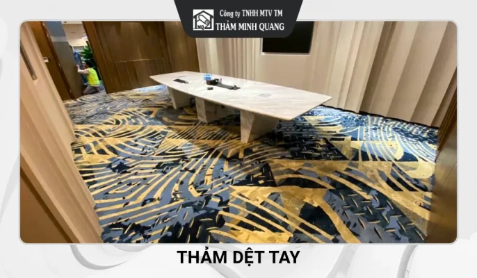 Thảm dệt tay phù hợp với không gian văn phòng làm việc